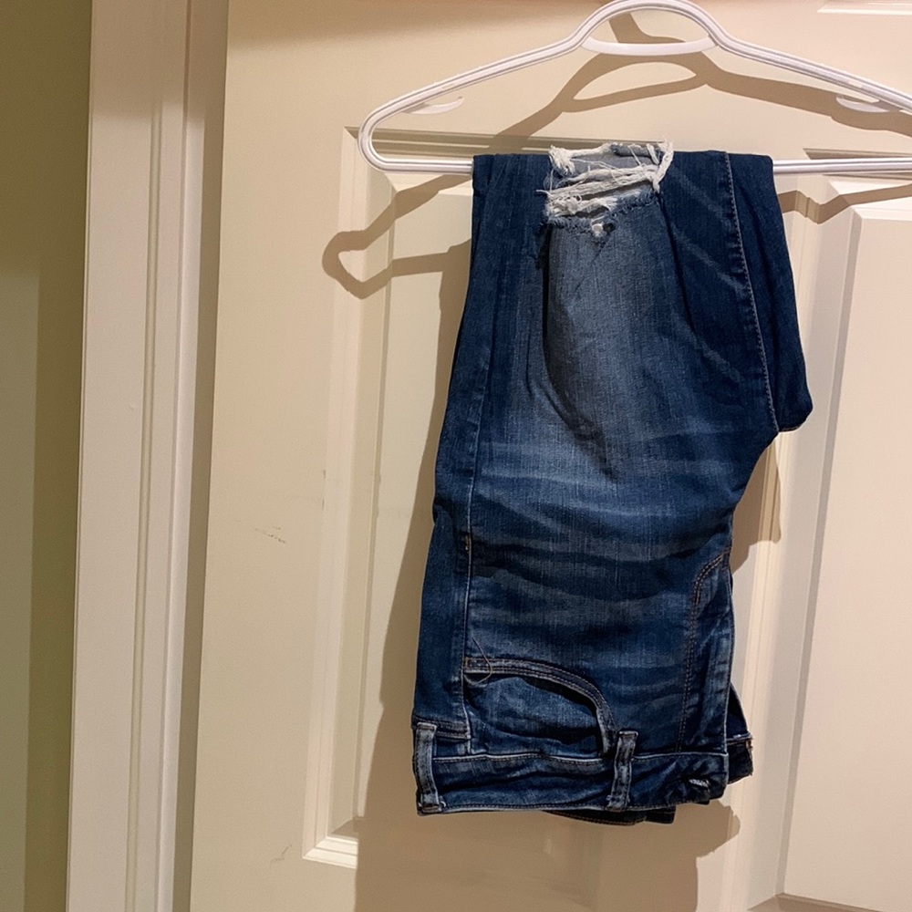 high waisted american eagle ripped jeggings